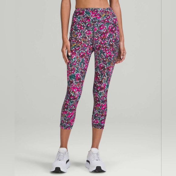 Lululemon Swift Speed High-Rise Crop 21" in Floral Electric Multi 6 EUC (NWOT?) - Picture 4 of 17